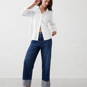 Banana Republic Classic Button Down Shirt White Medium